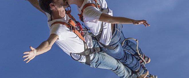 tandem bungee jumping saltar en pareja
